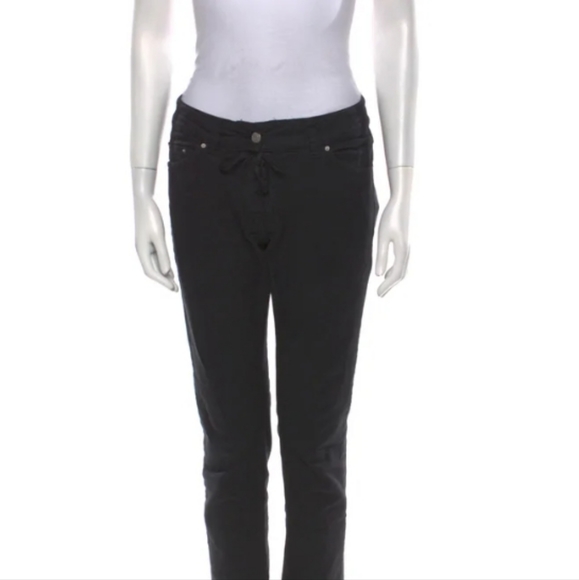 Isabel Marant Black Tie Front Pants Size 2 - Picture 1 of 14